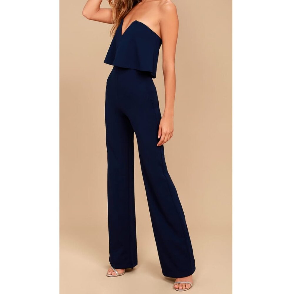 Chic Navy Blue Lulu's Jumpsuit